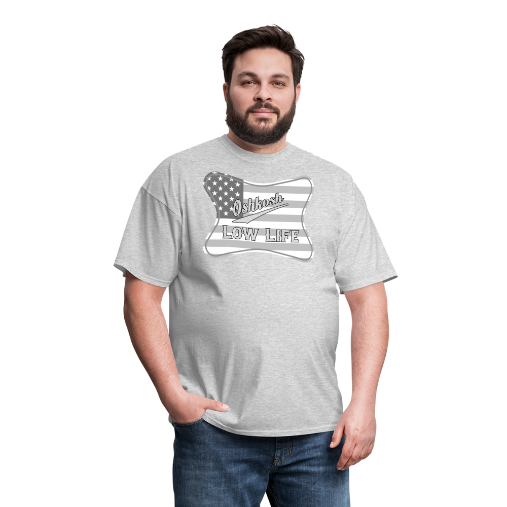 Oshkosh- Gray and White Flag- Unisex Classic T-Shirt - heather gray