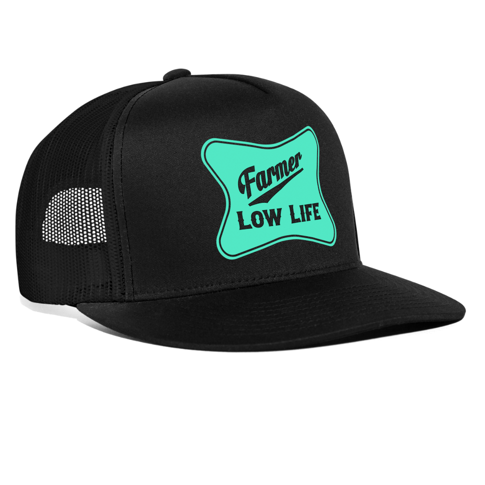 Farmer - Teal - Low Life Trucker Cap - black/black