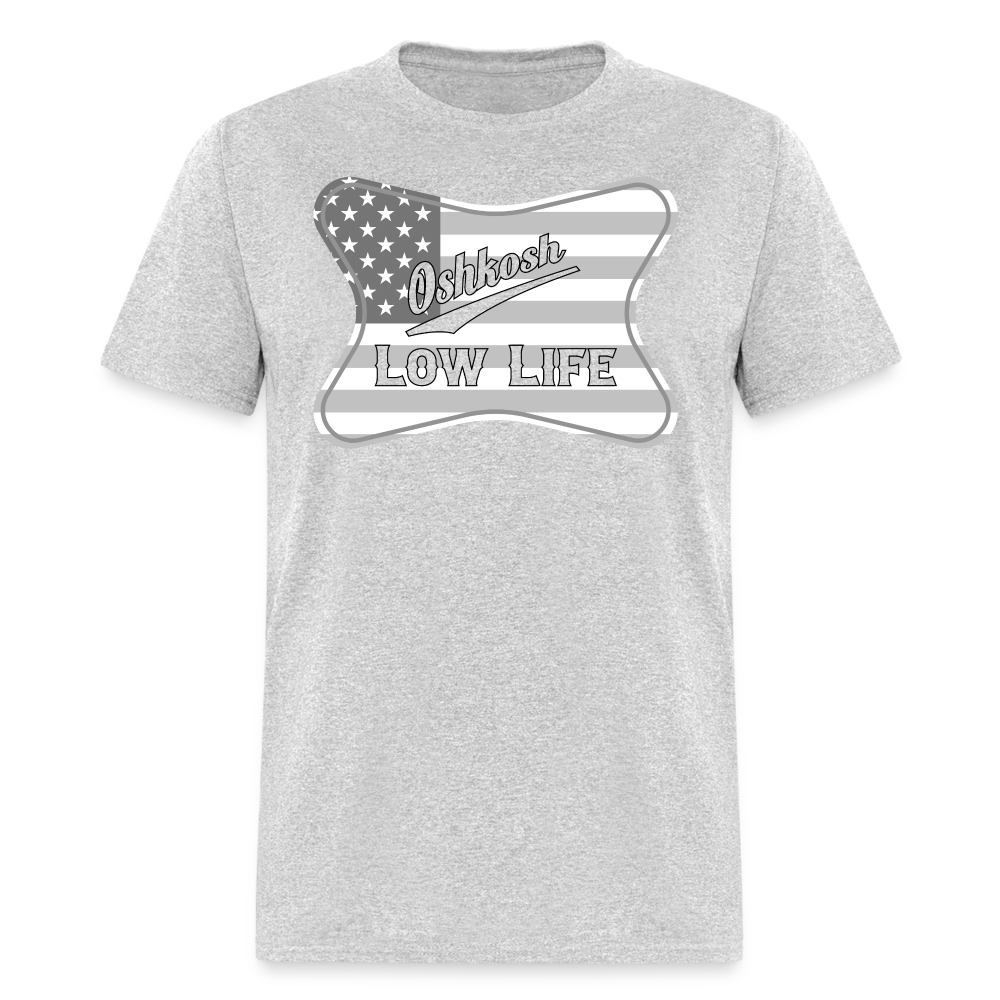 Oshkosh- Gray and White Flag- Unisex Classic T-Shirt - heather gray