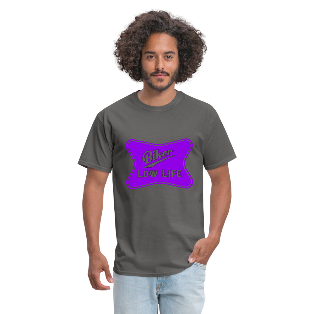 Biker - Purple - Unisex Classic T-Shirt - charcoal