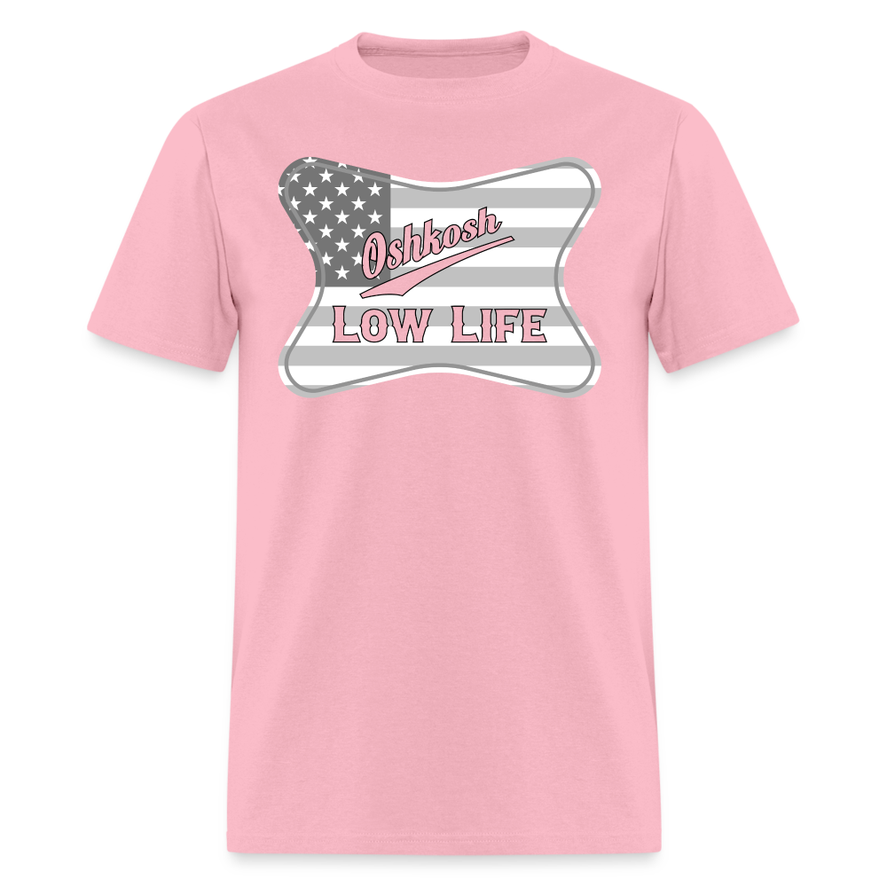 Oshkosh- Gray and White Flag- Unisex Classic T-Shirt - pink