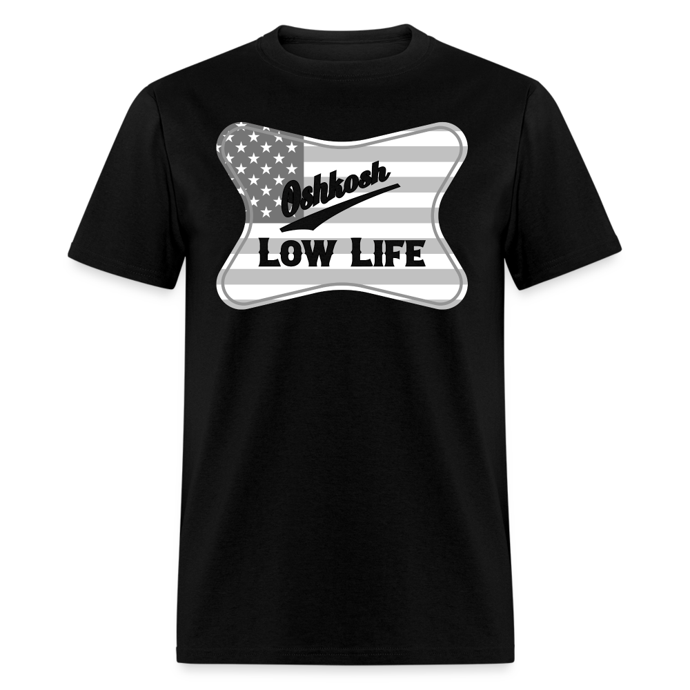 Oshkosh- Gray and White Flag- Unisex Classic T-Shirt - black