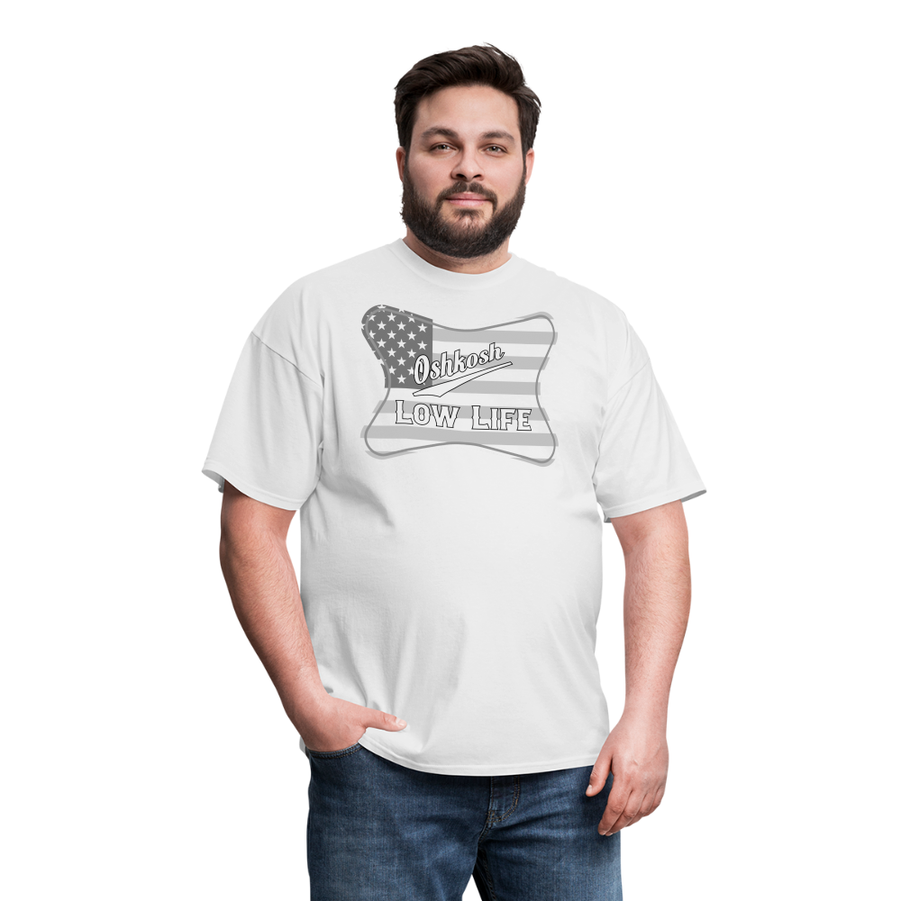 Oshkosh- Gray and White Flag- Unisex Classic T-Shirt - white