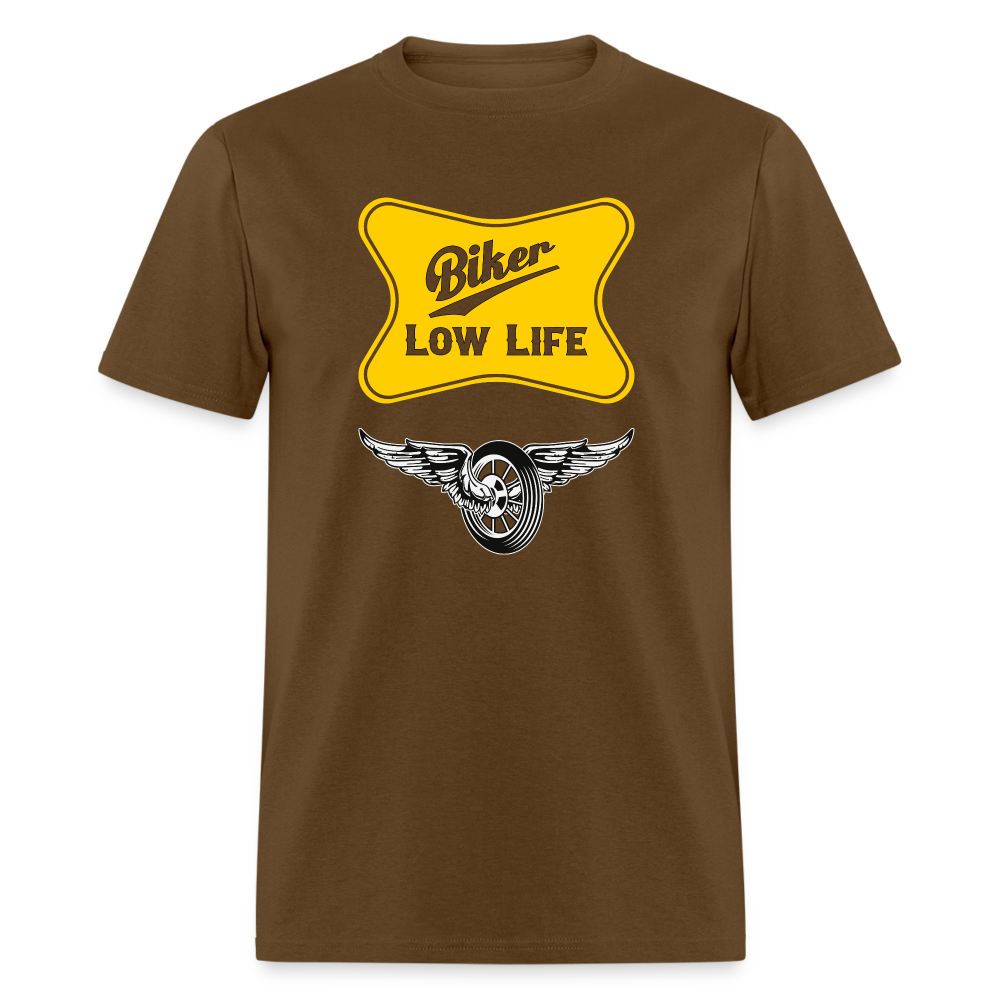 Biker - Yellow Unisex Classic T-Shirt - brown