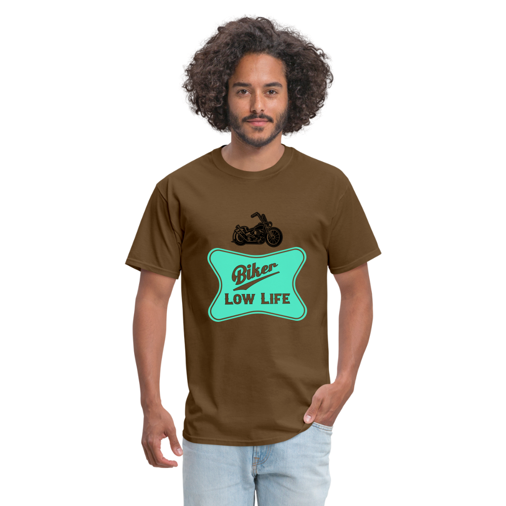 Biker - teal - Unisex Classic T-Shirt - brown