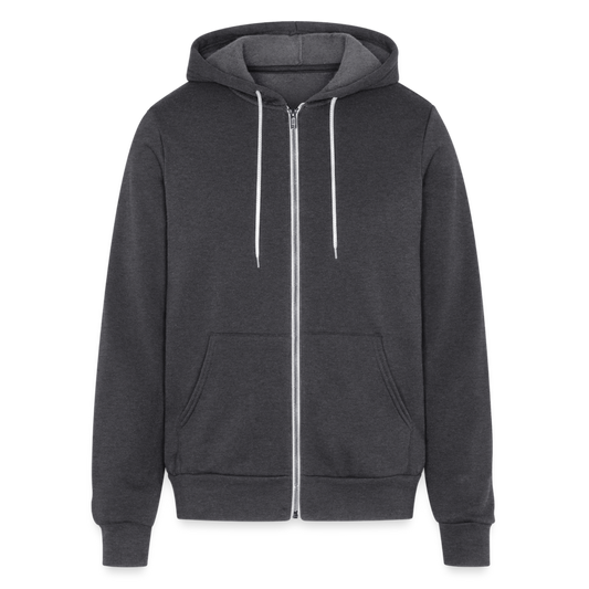 Aerobatic Bella + Canvas Unisex Full Zip Hoodie - charcoal grey