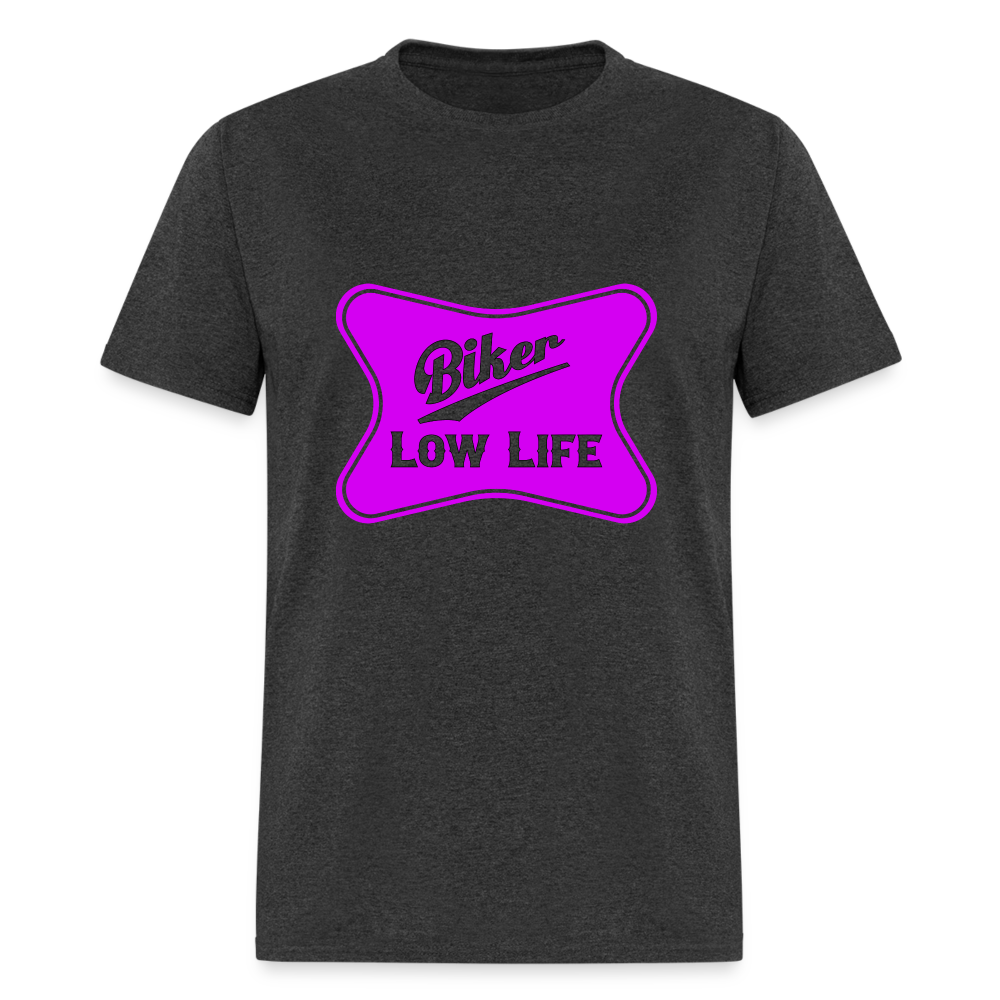 Biker - light purple -  Unisex Classic T-Shirt - heather black