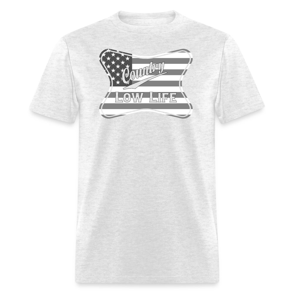 Country - Gray & White Patrotic - Unisex Classic T-Shirt - light heather gray
