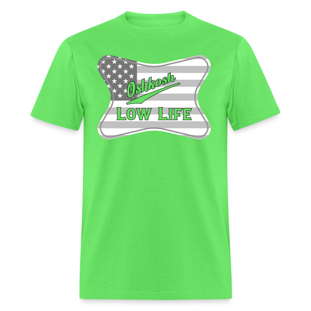 Oshkosh- Gray and White Flag- Unisex Classic T-Shirt - kiwi