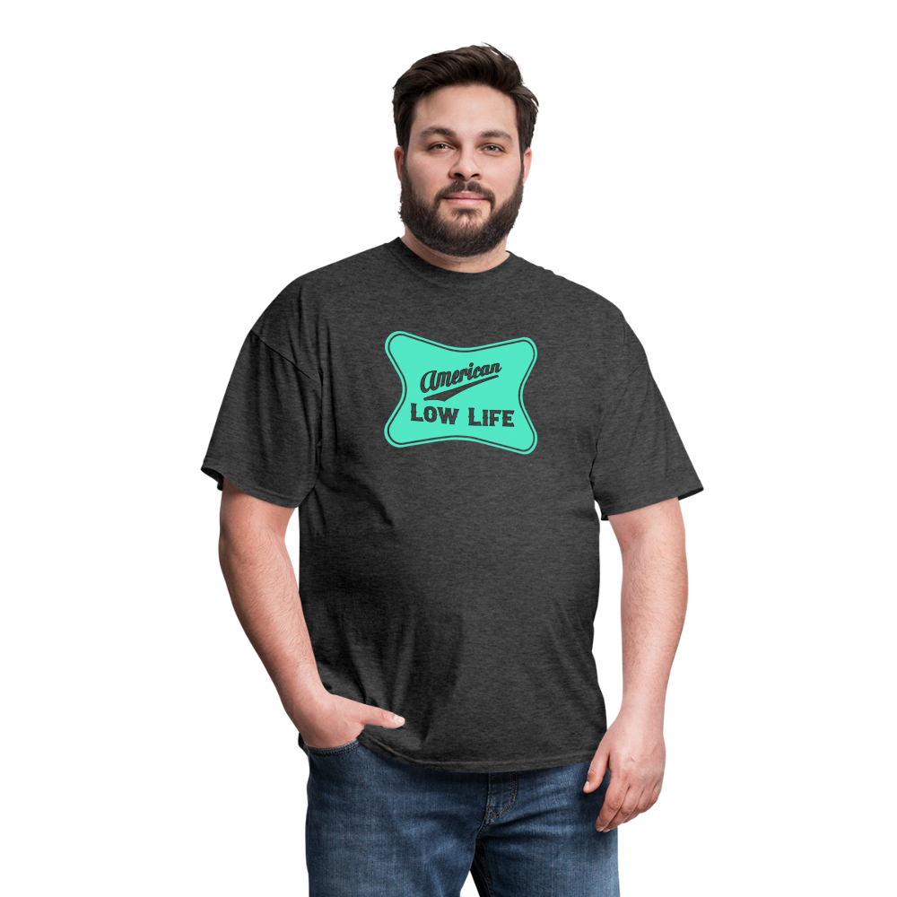 American - Teal - (Unisex) Classic T-Shirt - heather black