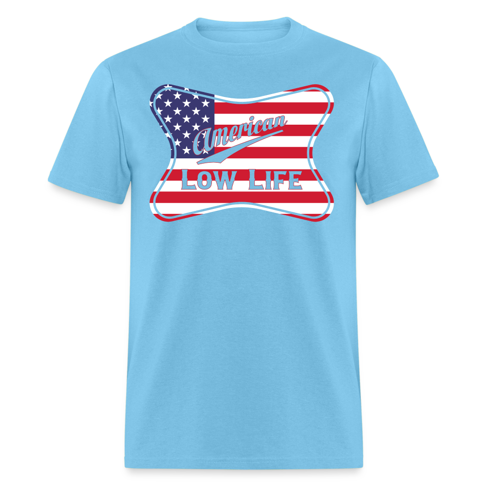 American - Flag - (Unisex) Classic T-Shirt - aquatic blue