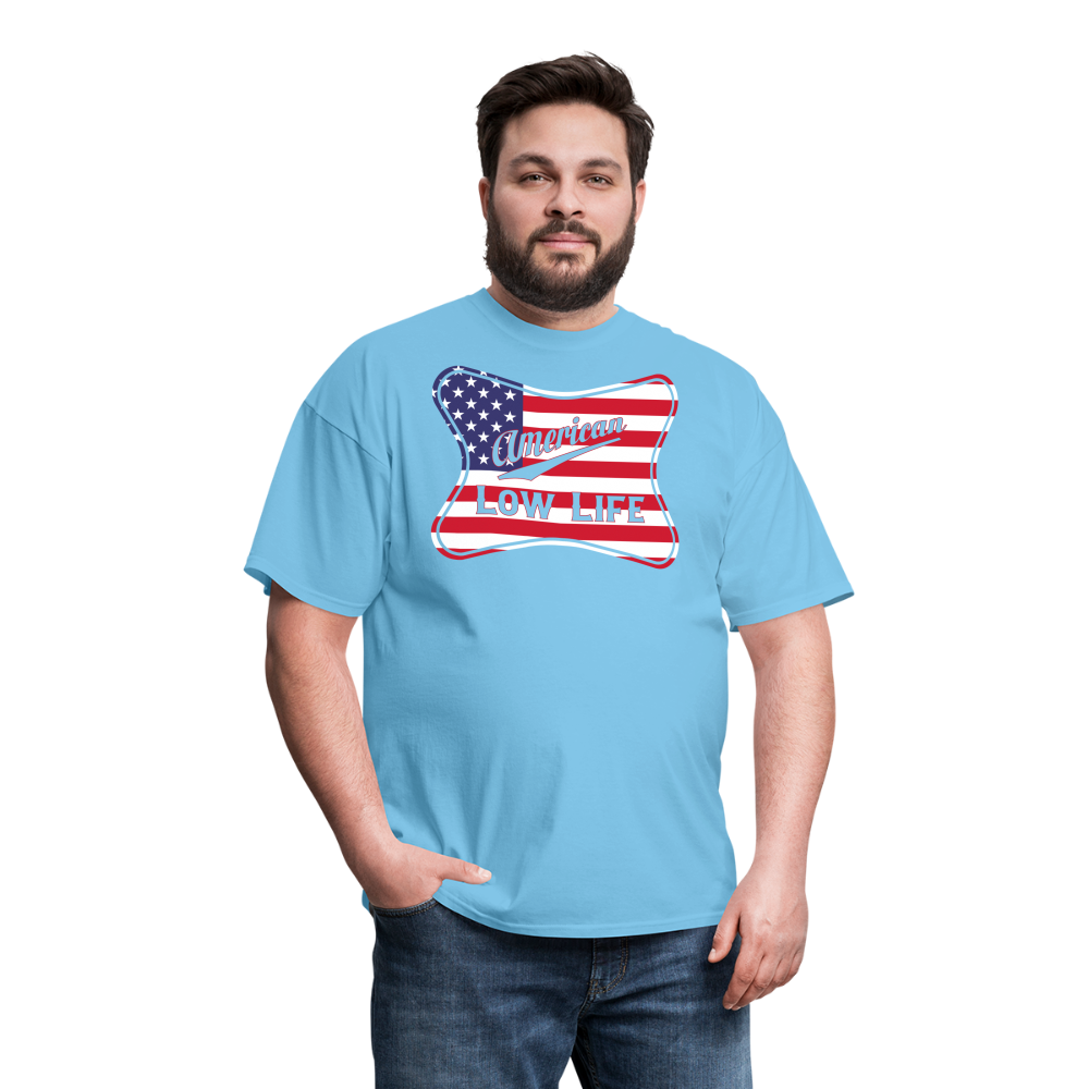 American - Flag - (Unisex) Classic T-Shirt - aquatic blue