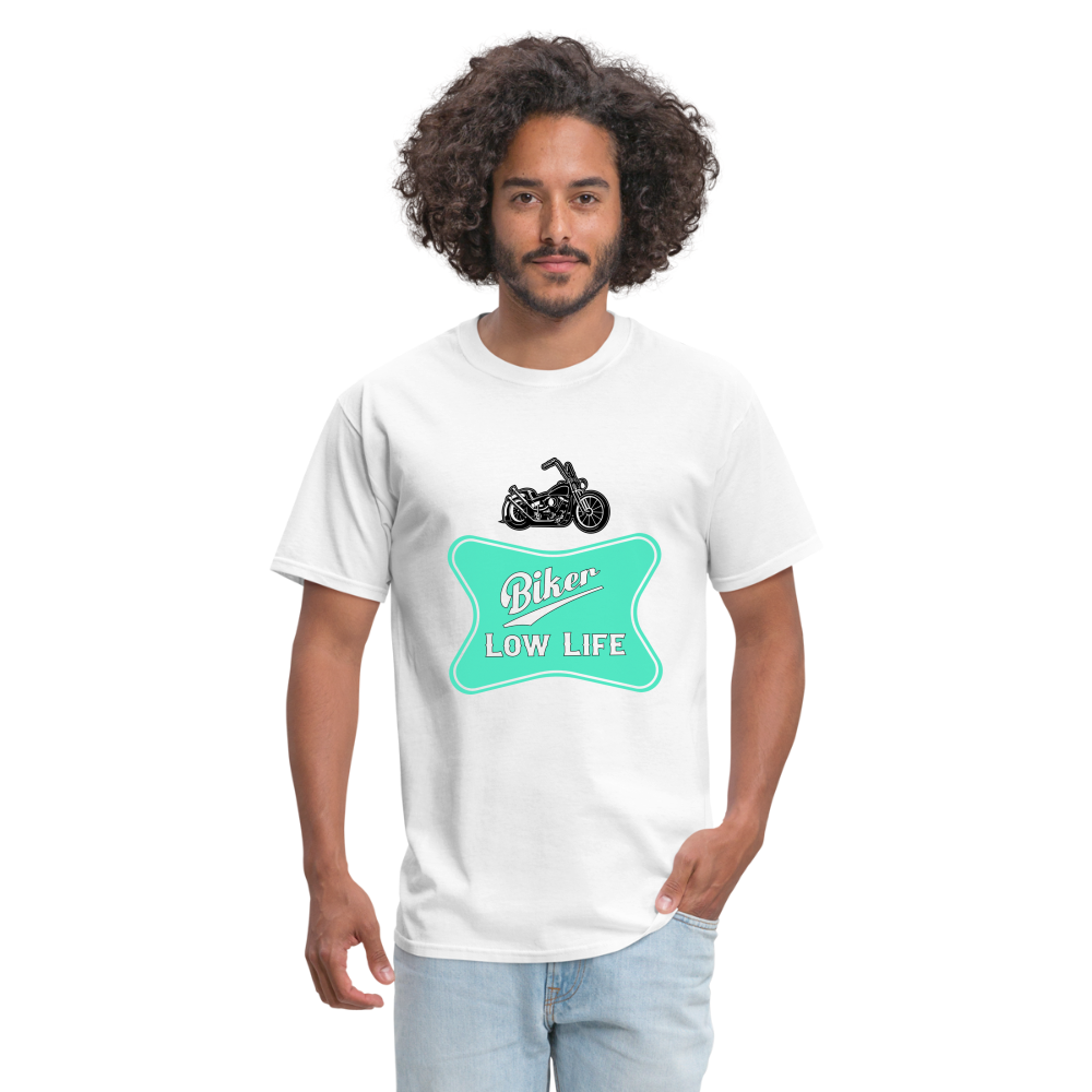 Biker - teal - Unisex Classic T-Shirt - white