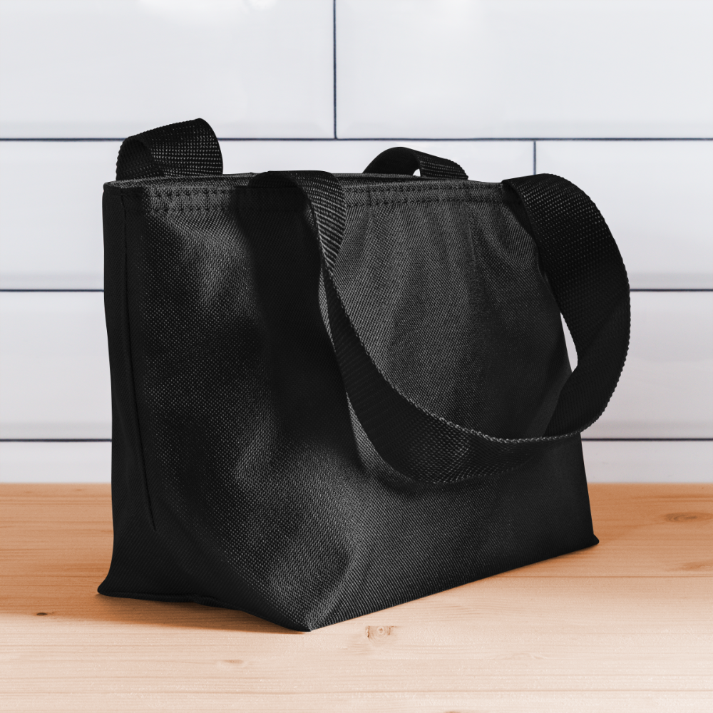 Babysitter - Red- Recycled Insulated Lunch Bag - black