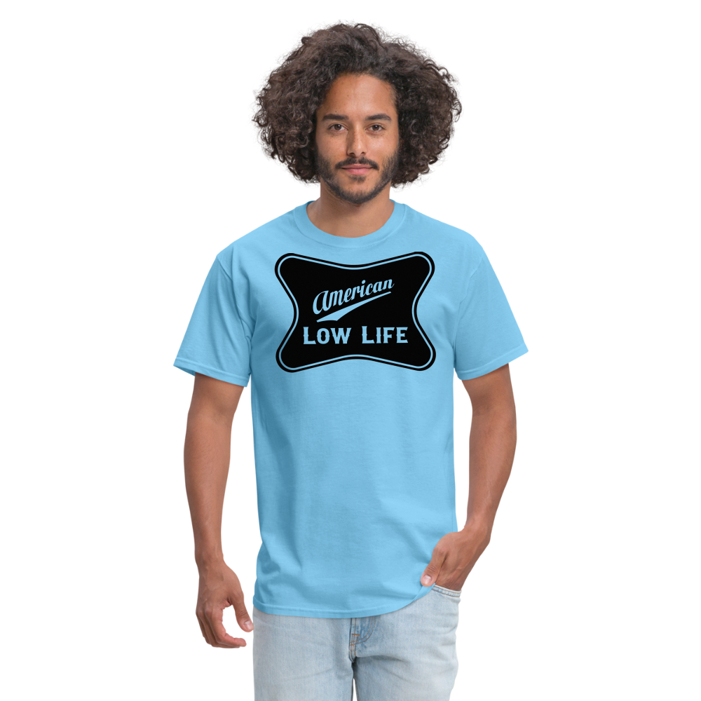 American - Black - (Unisex) Classic T-Shirt - aquatic blue