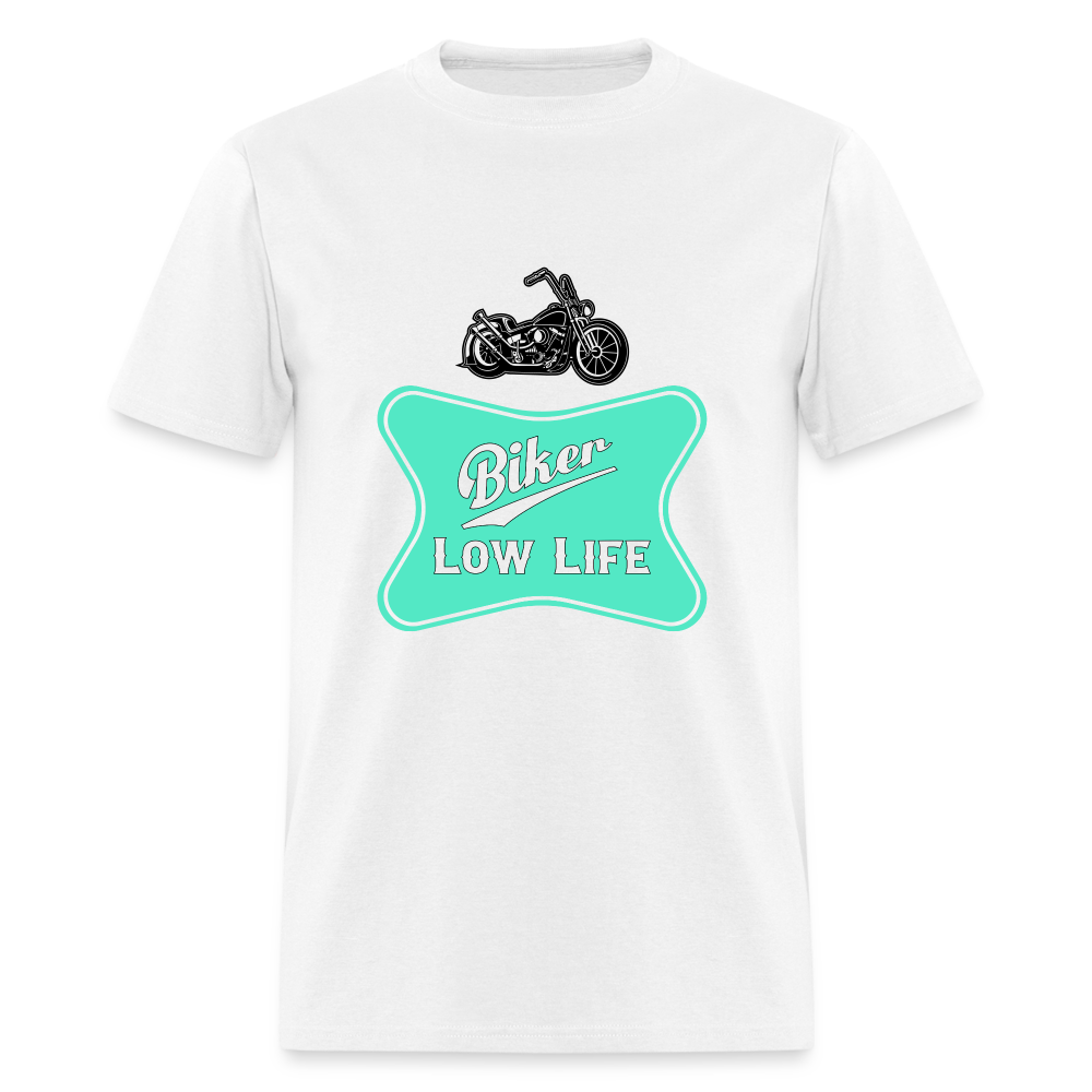 Biker - teal - Unisex Classic T-Shirt - white