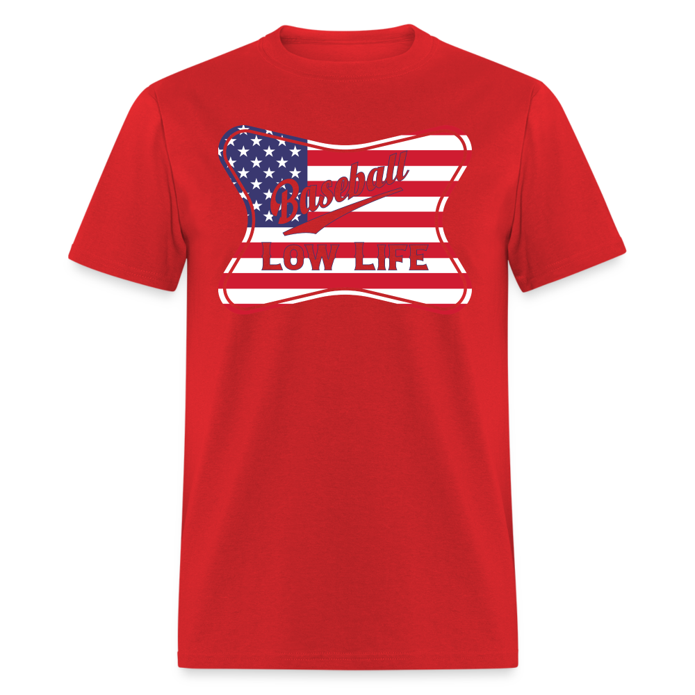 Baseball - Patriotic - Unisex Classic T-Shirt - red