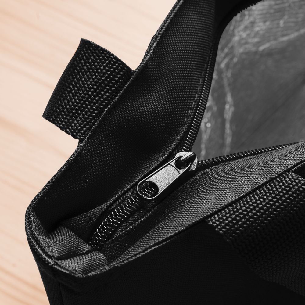 Babysitter - Red- Recycled Insulated Lunch Bag - black