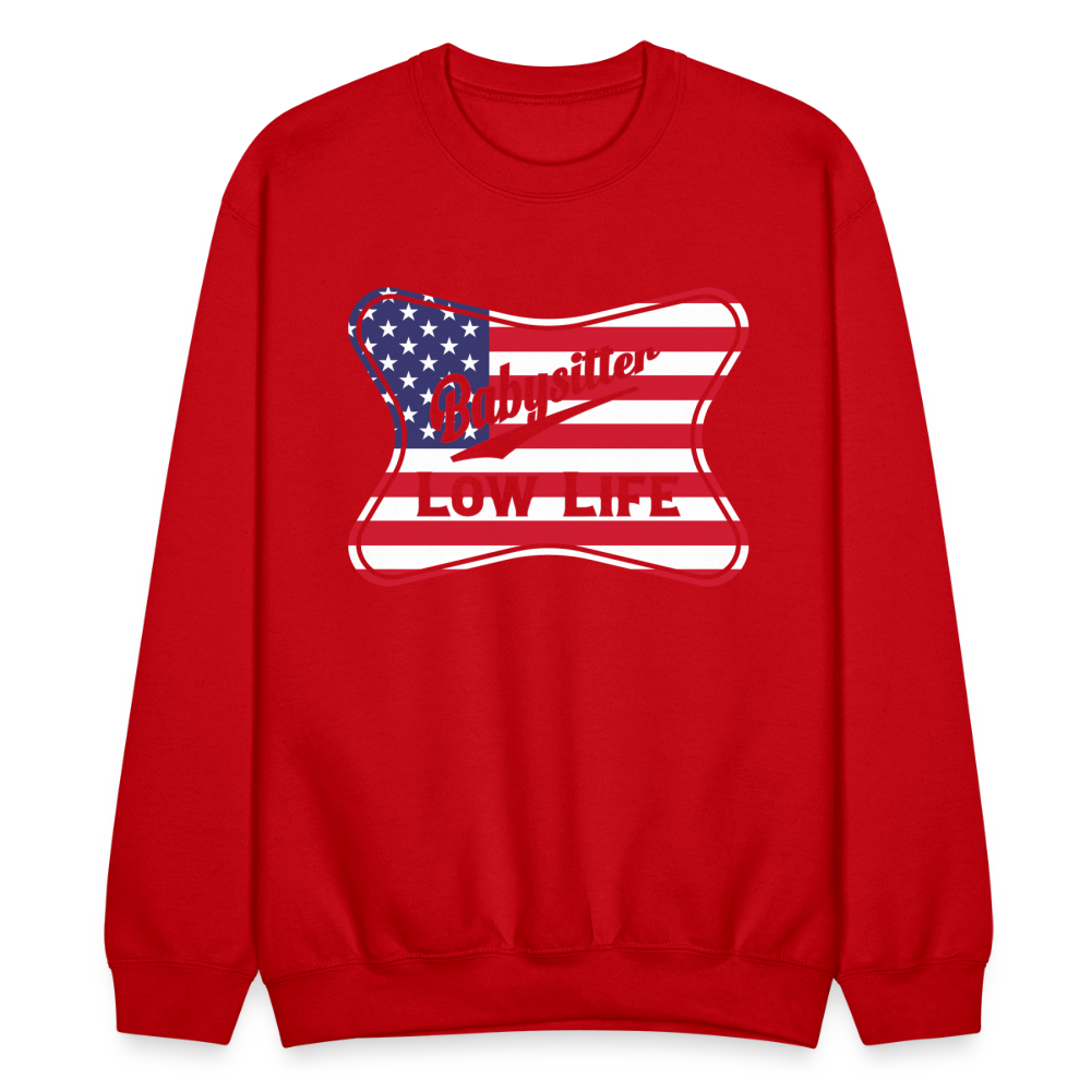 Babysitter - Patrotic - (Unisex) Crewneck Sweatshirt - red