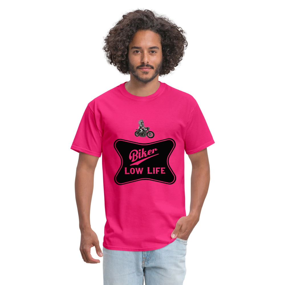 Biker - black - Unisex Classic T-Shirt - fuchsia