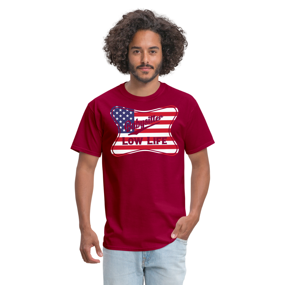 Babysitter - Flag - (Unisex) Classic T-Shirt - dark red