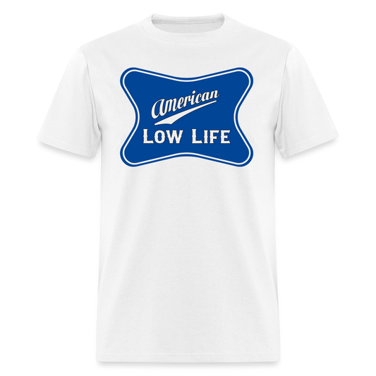 American - Dark Blue - (Unisex) Classic T-Shirt - white