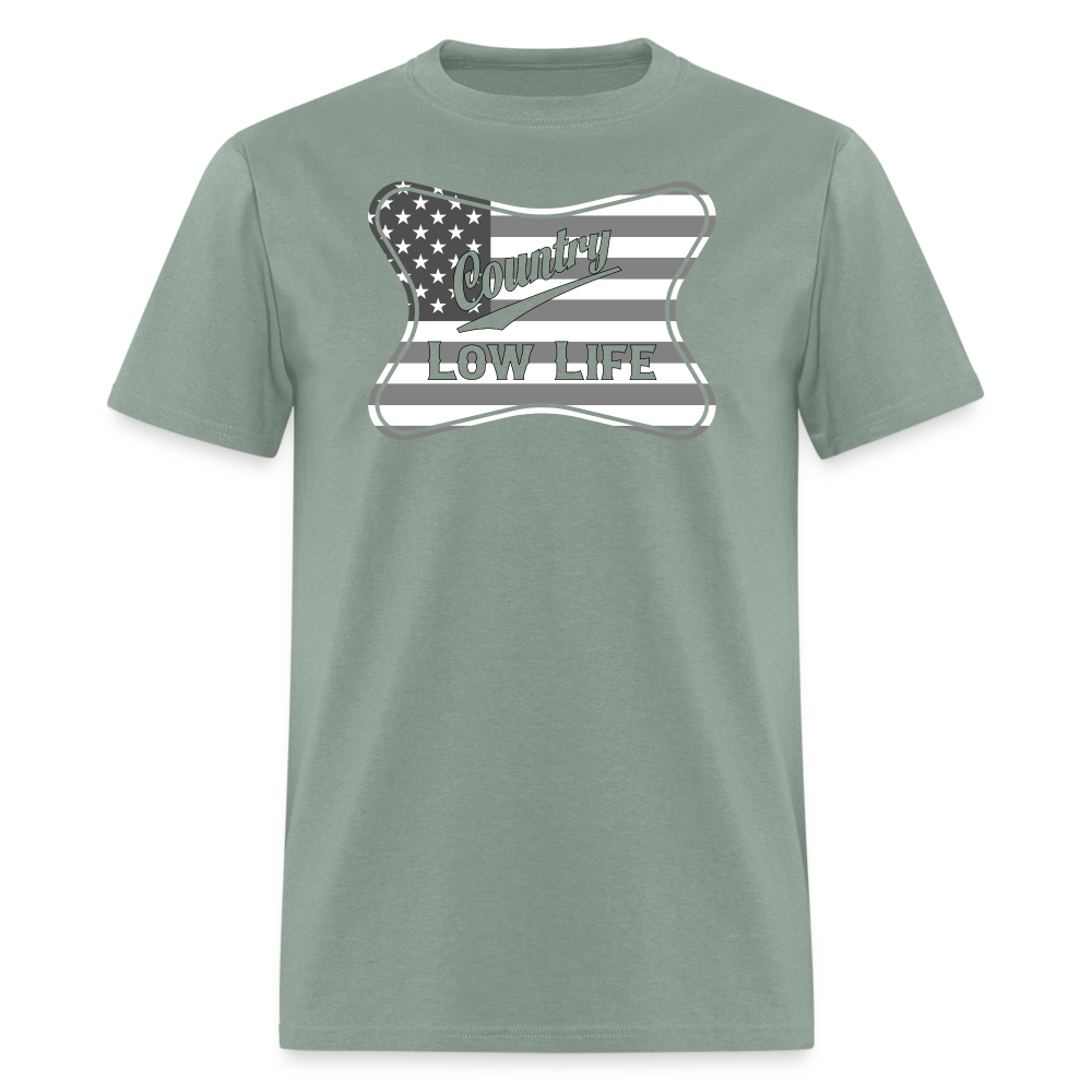 Country - Gray & White Patrotic - Unisex Classic T-Shirt - sage