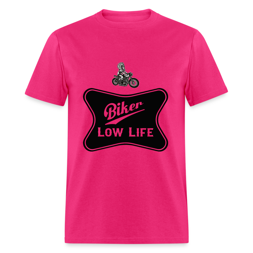 Biker - black - Unisex Classic T-Shirt - fuchsia