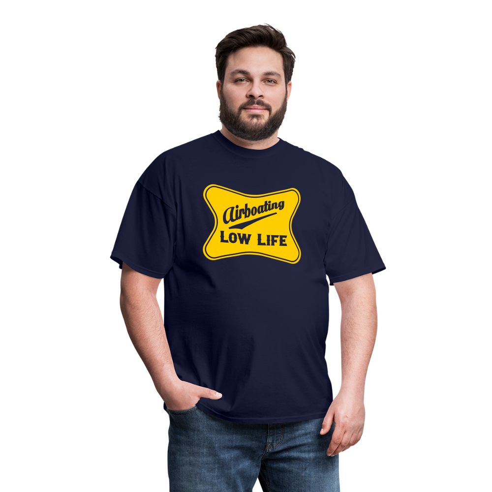 Airboating - Yellow - (Unisex) Classic T-Shirt - navy