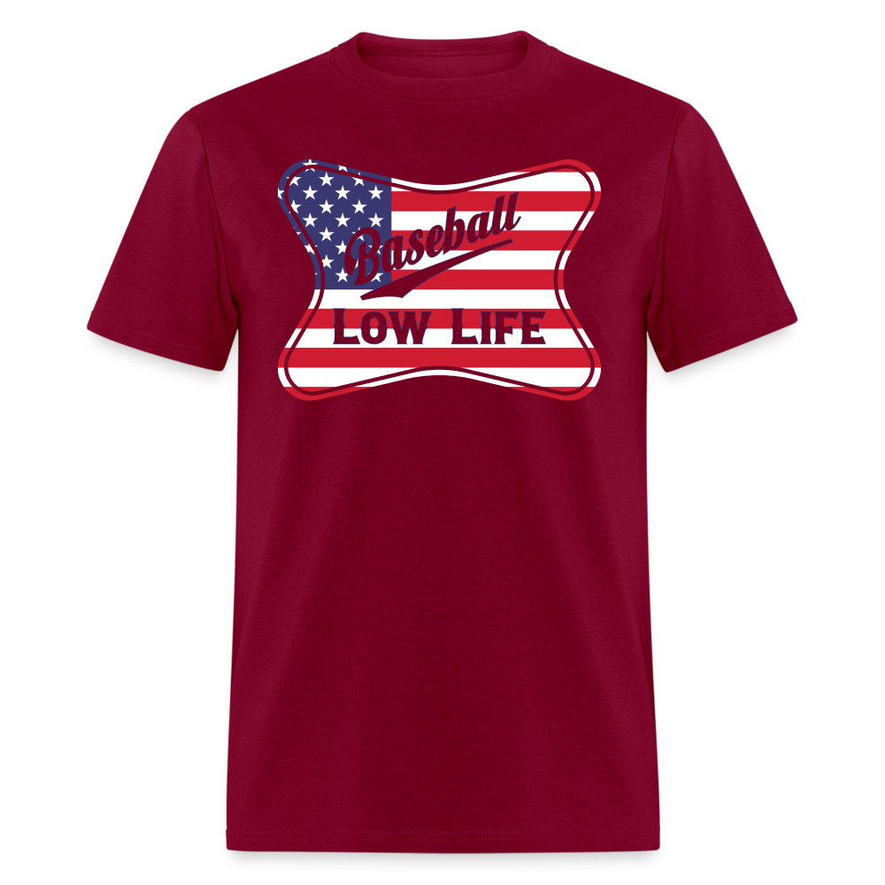 Baseball - Patriotic - Unisex Classic T-Shirt - burgundy