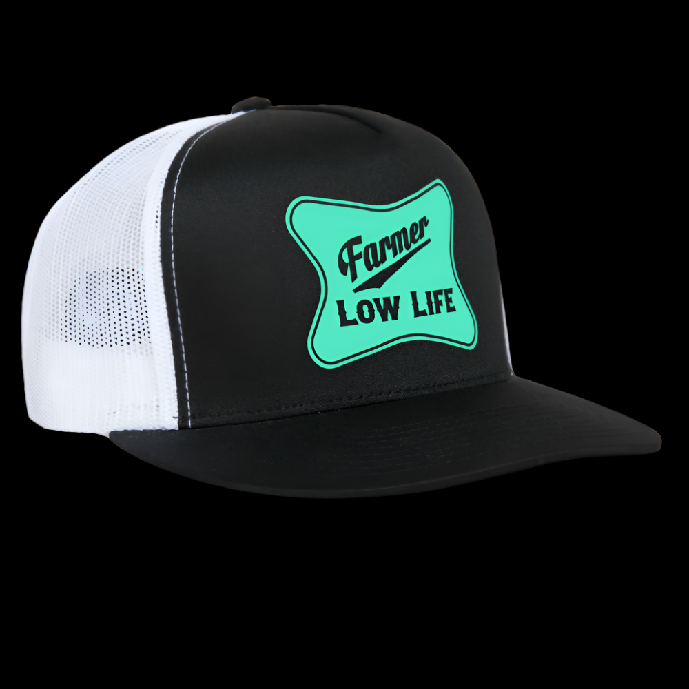 Farmer - Teal - Low Life Trucker Cap - black/white