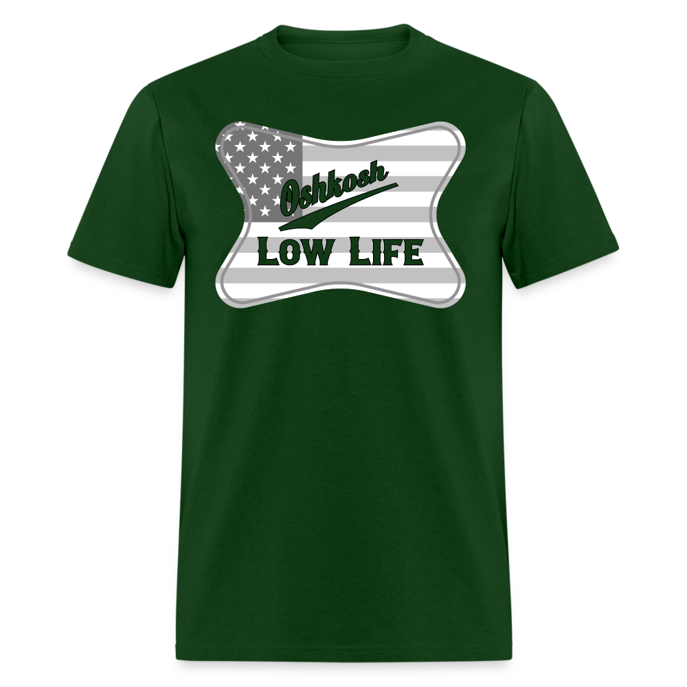 Oshkosh- Gray and White Flag- Unisex Classic T-Shirt - forest green