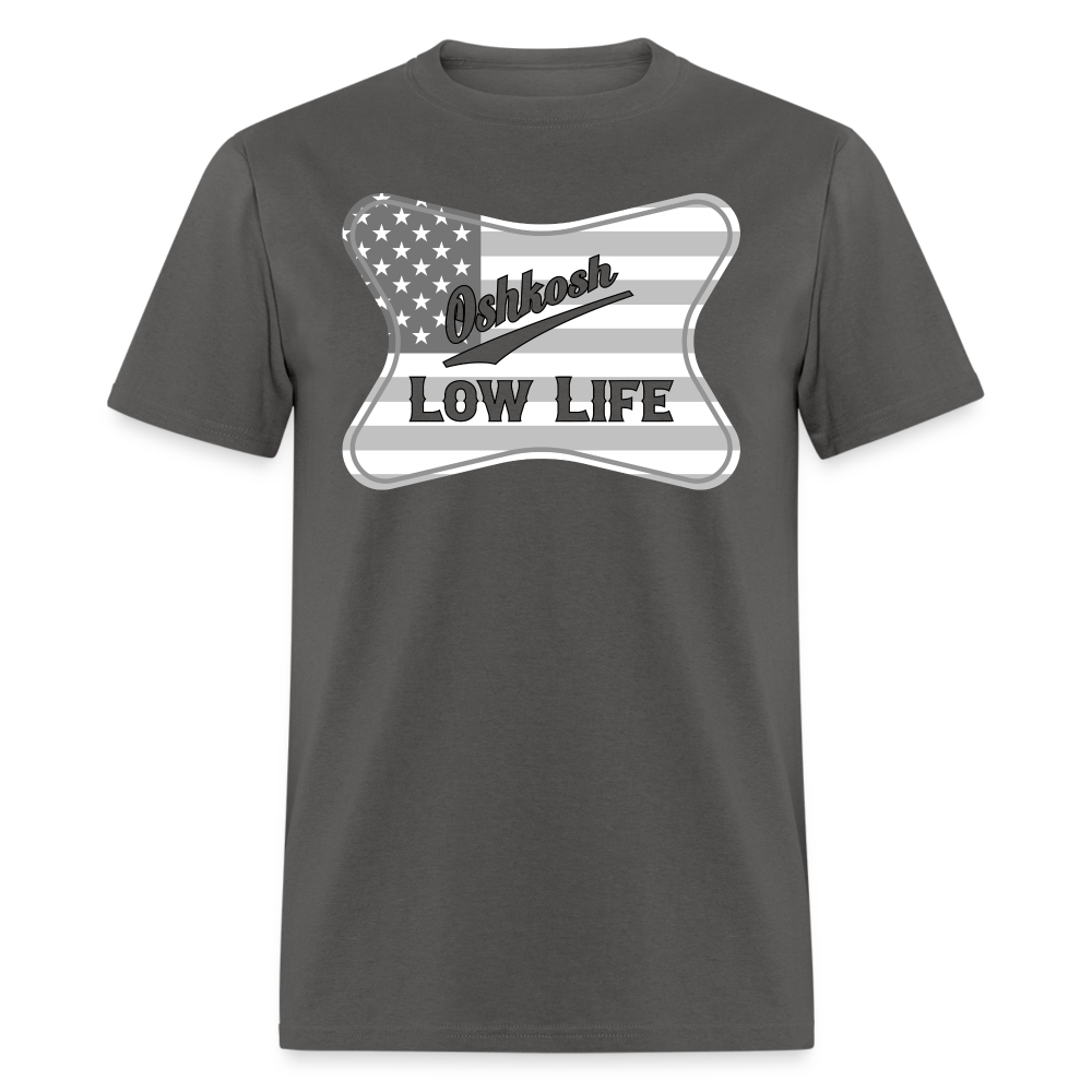 Oshkosh- Gray and White Flag- Unisex Classic T-Shirt - charcoal
