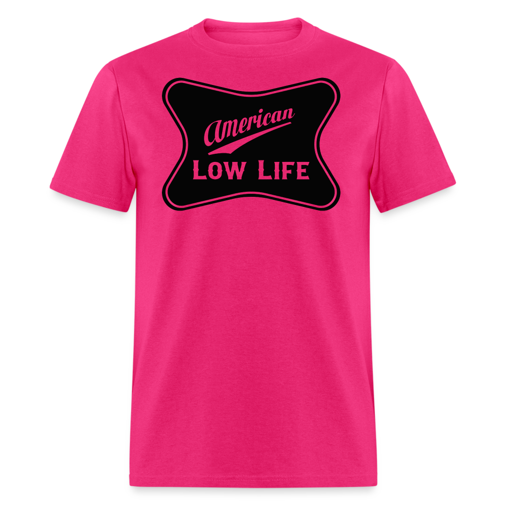 American - Black - (Unisex) Classic T-Shirt - fuchsia