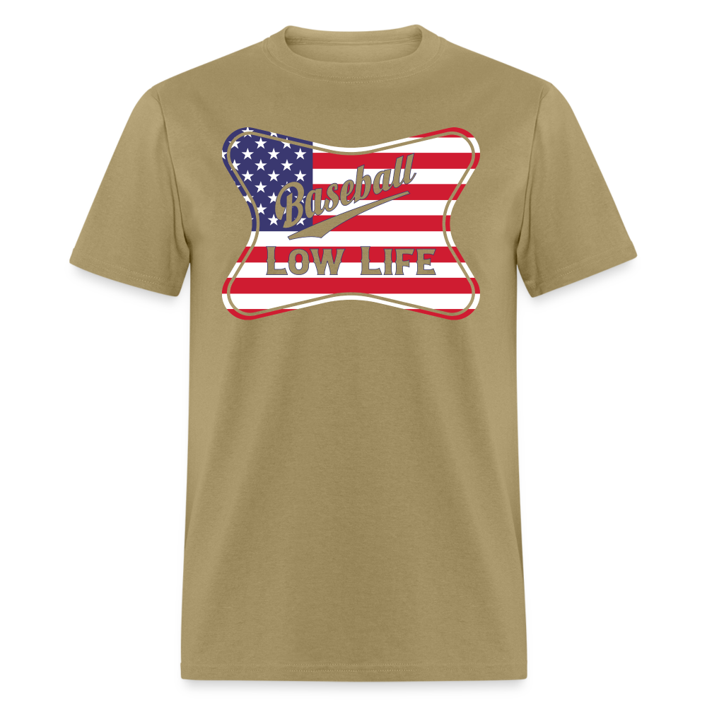 Baseball - Patriotic - Unisex Classic T-Shirt - khaki