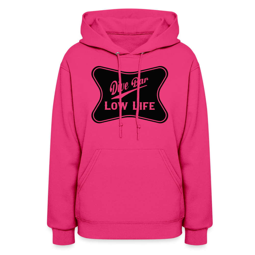 Dive Bar - Black - Women's Hoodie - fuchsia