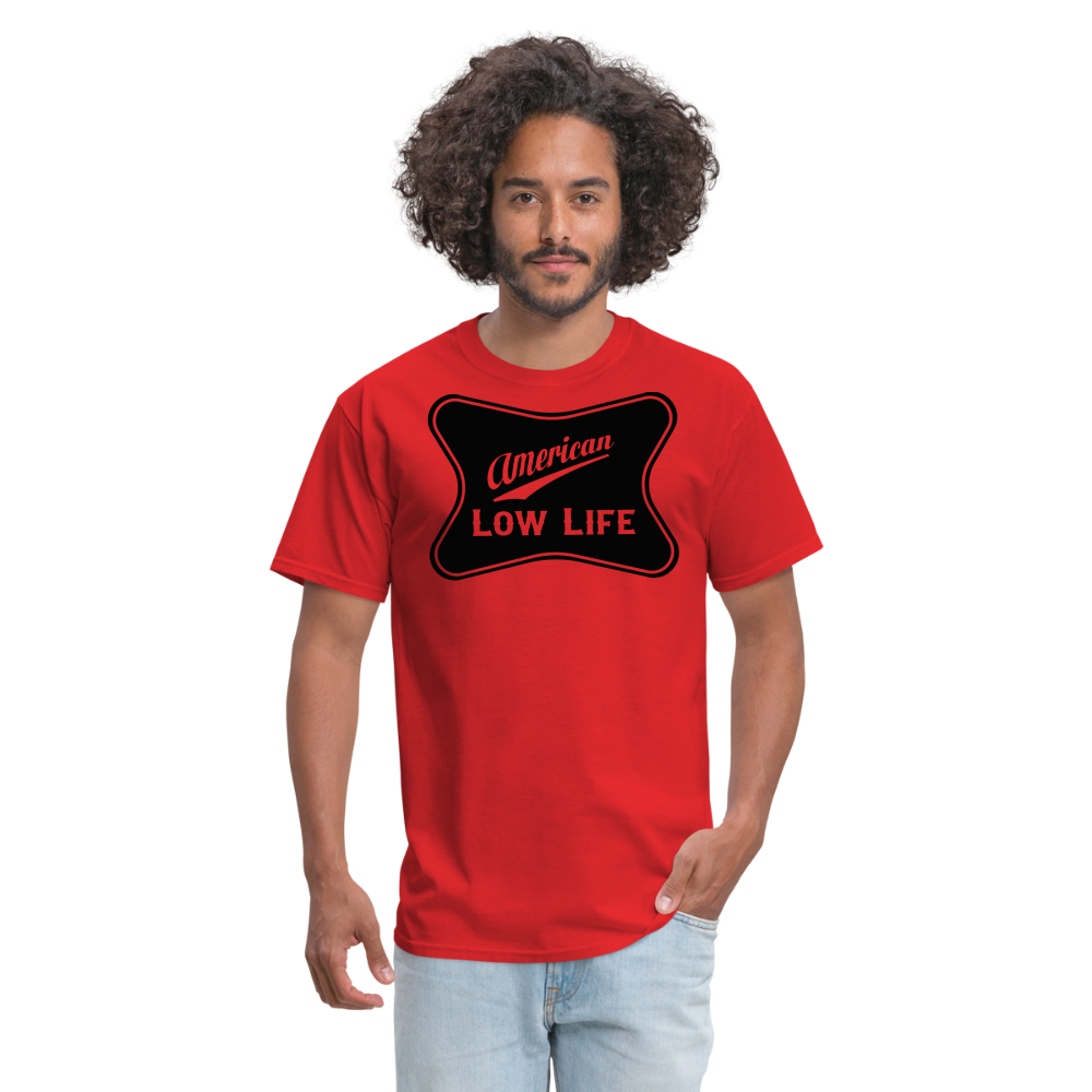 American - Black - (Unisex) Classic T-Shirt - red