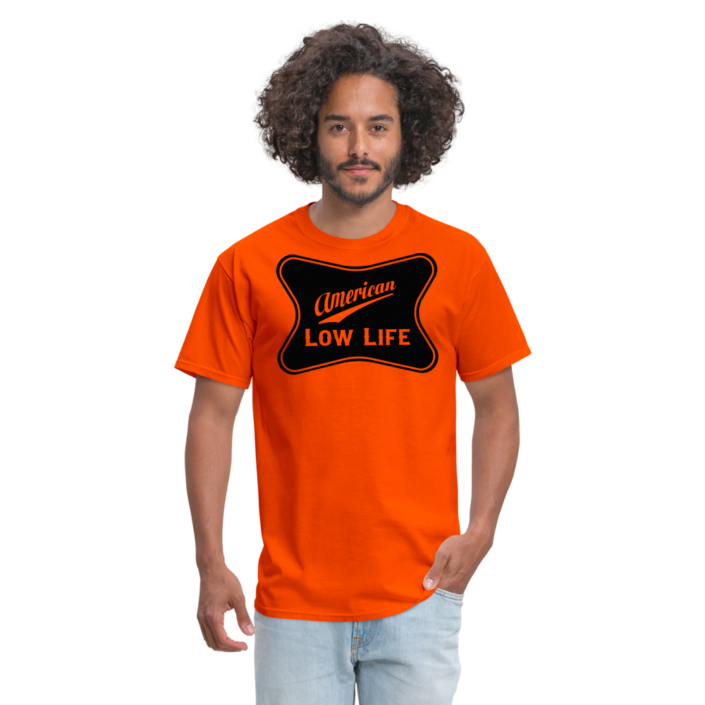 American - Black - (Unisex) Classic T-Shirt - orange