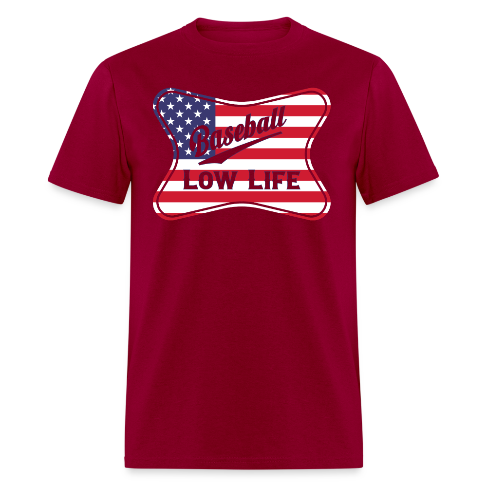 Baseball - Patriotic - Unisex Classic T-Shirt - dark red