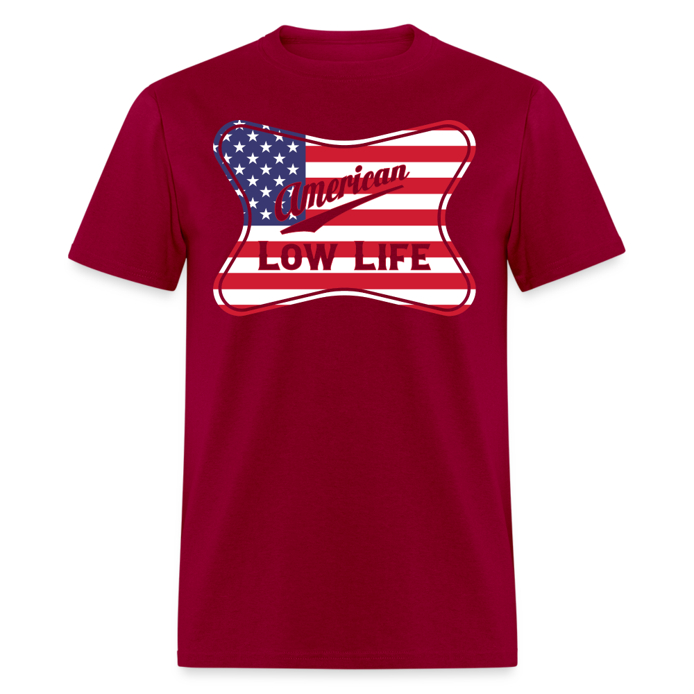 American - Flag - (Unisex) Classic T-Shirt - dark red