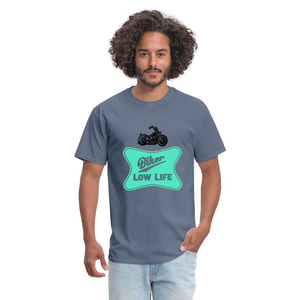 Biker - teal - Unisex Classic T-Shirt - denim