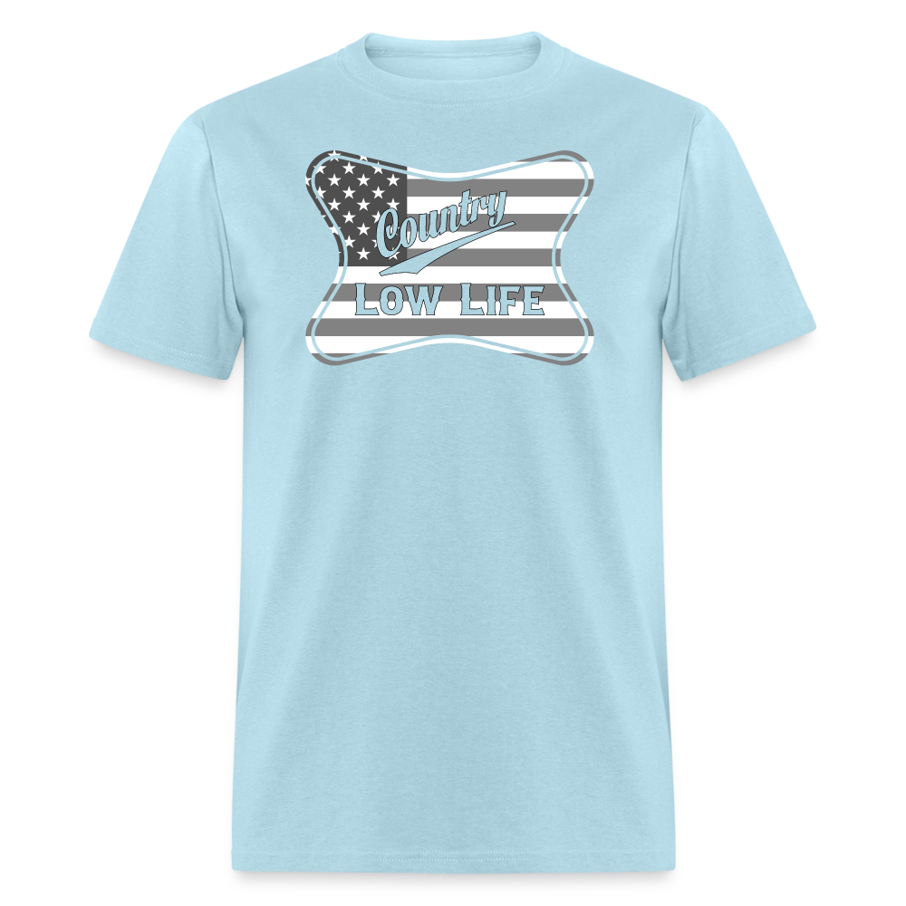 Country - Gray & White Patrotic - Unisex Classic T-Shirt - powder blue