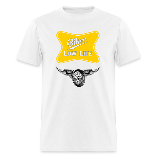 Biker - Yellow Unisex Classic T-Shirt - white