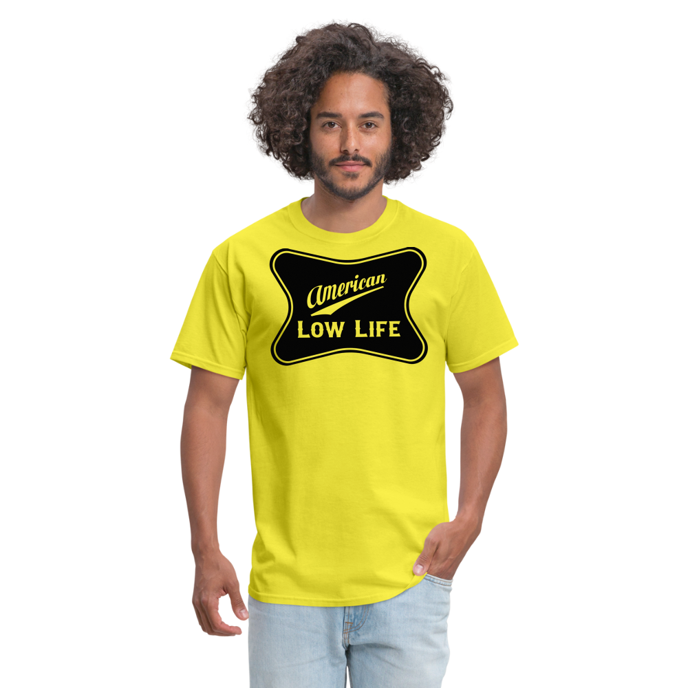 American - Black - (Unisex) Classic T-Shirt - yellow
