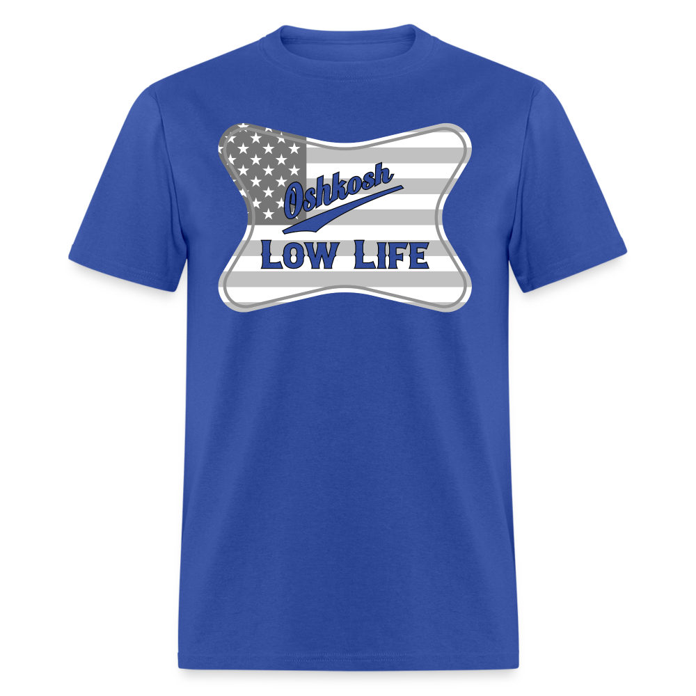 Oshkosh- Gray and White Flag- Unisex Classic T-Shirt - royal blue