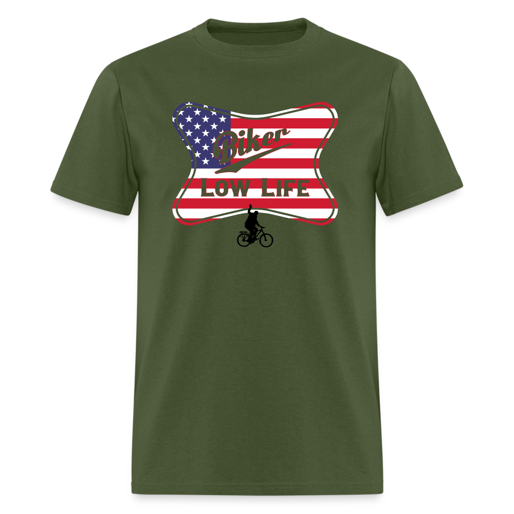 Biker - USA flag Unisex Classic T-Shirt - military green