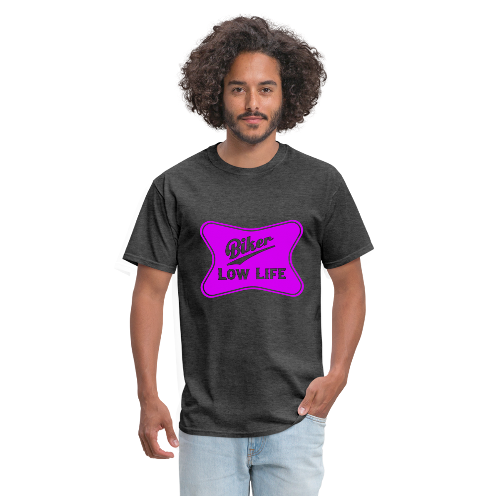 Biker - light purple -  Unisex Classic T-Shirt - heather black