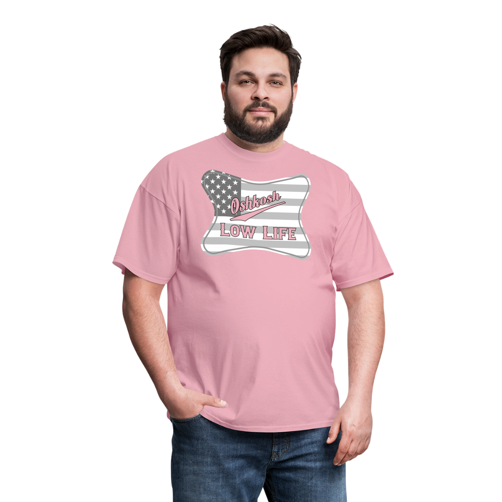 Oshkosh- Gray and White Flag- Unisex Classic T-Shirt - pink