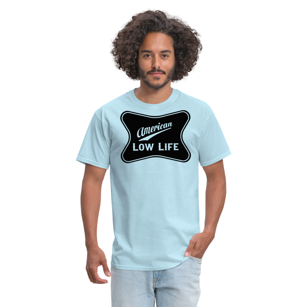 American - Black - (Unisex) Classic T-Shirt - powder blue