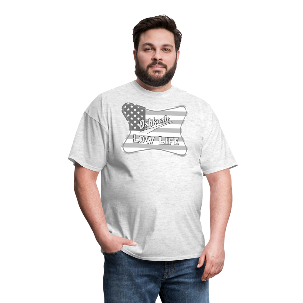 Oshkosh- Gray and White Flag- Unisex Classic T-Shirt - light heather gray